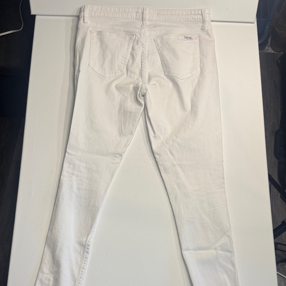 Joes Jeans Womens 32 White Mid Rise Skinny Frayed Raw Hem Jeans - Picture 6 of 6